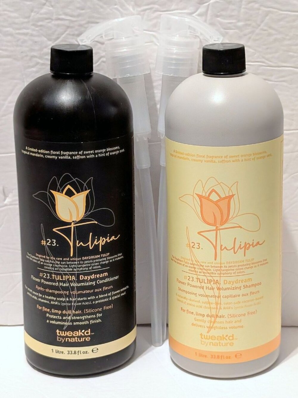 LOT of 2X Tweak'd by Nature Tulipia Daydream Flower Shampoo & Conditioner 33.8oz